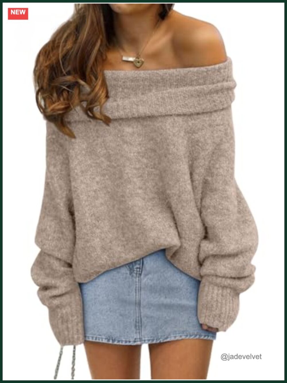 LILLUSORY Off The Shoulder Oversized Pullover Sweater Batwing Sleeve